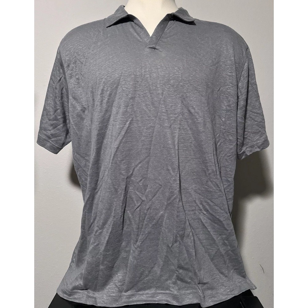 Peter Millar Crown Crafted Men's 2XL Linen Coastline Polo Shirt Riviera Collar